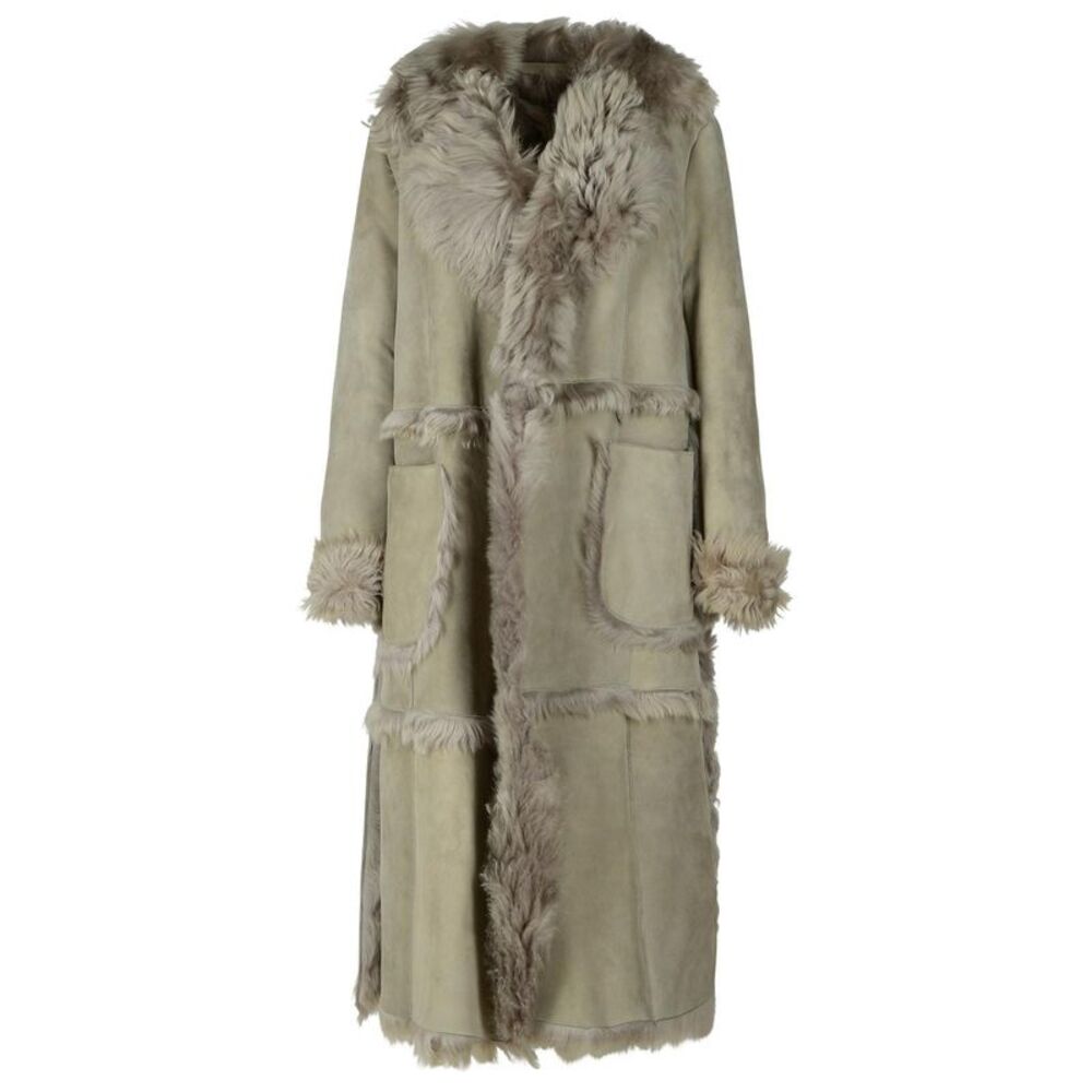 Salvatore Santoro Grey Suede Coat Women